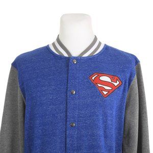 Superman Embroidered Logo Varsity Letterman Jacket
